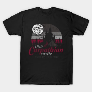 Visit Carpathian Castle - Vintage Distressed Vampire T-Shirt